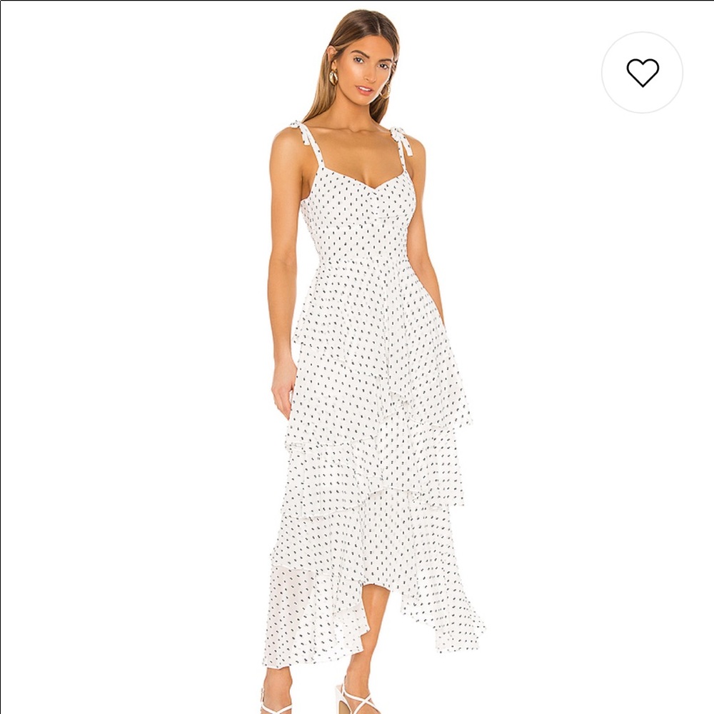 LEONA MIDI (BLACK SWISS DOT CHIFFON